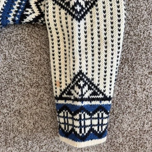 Vintage Dale of Norway Wool Sweater Norwegian Pullover Sweater Ivory Medium - Picture 13 of 16